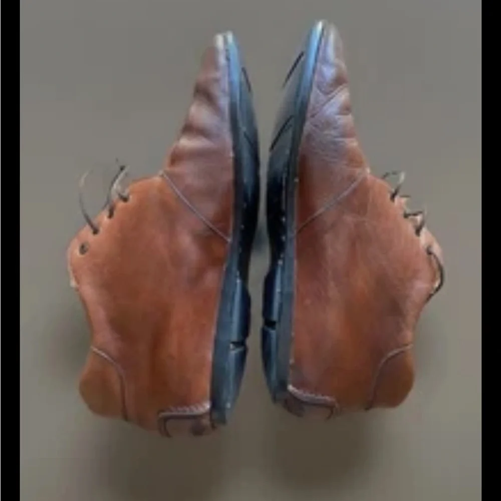 Vintage 1990’s Prada Chukka Desert Boots Shoes Men 9.5 Brown Leather Ankle Italy